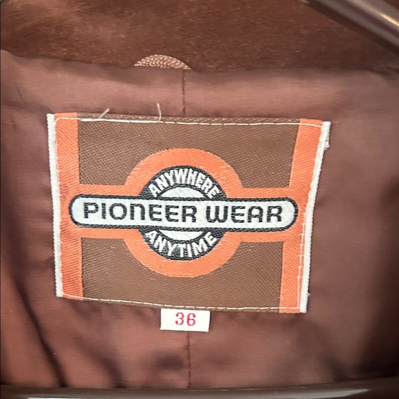 PIONEER Vintage Pioneer Wear Fringed Boho Western Suede Leather Jacket - Picture 2 of 5